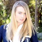 First pic of Teenage blonde with big bosoms Natalia Starr posing barely clothed