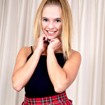 First pic of Adorable schoolgirl Mila Ray gets completely naked while sporting a ponytail