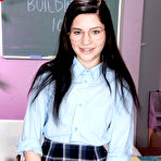 First pic of Brunette student Karly Baker has sex with her teacher over his desk