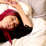 First pic of Hot teen with cinnamon hair Toffina toys her pussy with a pink dildo