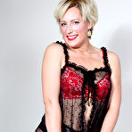 First pic of Blonde amateur Diamond Fontane doffs baby doll lingerie before masturbating