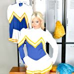 First pic of Cheerleader babe Crista Moore is stripping to show her amazing ass