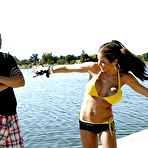 Second pic of Lovely Hunter Bryce in bikini prefers hardcore fucking to sports