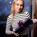 First pic of Teen amateur Jenny Wild sucks on a suction dildo before masturbating