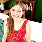 Second pic of Cute teen Lara Brooks grabs her tight butt before a breast grope