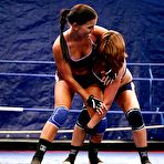 First pic of Rough catfight turns into hot lesbian action with a strapon