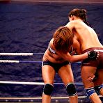 Second pic of Rough catfight turns into hot lesbian action with a strapon