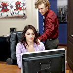 First pic of Euro office worker Valentina Nappi giving coworker oral sex after masturbating