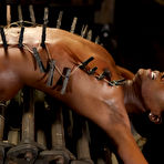 Second pic of Ebony girl Ana Foxxx is masturbated while being held as a sex slave