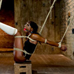 First pic of Restrained black girl is punished and masturbated by a Caucasian dyke