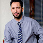 Second pic of Ebony teen gags on a white cock before being fucked in bondage