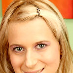 First pic of Smiley blondie revealing her gorgeous melons and inviting pink cunt