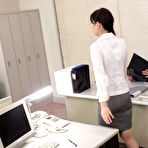 First pic of Japanese secretary Noeru Mitsushima sports a creampie after sex with her boss