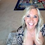 Fourth pic of Big titted blond housewife gets cum on her face during POV action