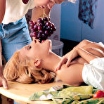 Second pic of Hot blonde Grety has sex with her man friend while prepping food