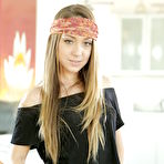First pic of Young bandanna adorned pornstar Remy Lacroix flashing small teen tits