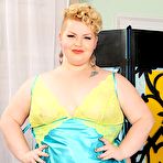 First pic of SSBBW Velma Voodoo removes satin lingerie before being fondled and dildoed
