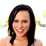 First pic of Brunette chick Katie St Ives models a bikini before interracial fucking