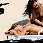 First pic of College girls go topless during a game of beach volleyball