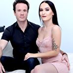 Second pic of Brunette wife Sasha Sparrow fucks a black stud in front of her cuckold husband