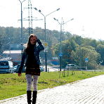 Second pic of Amateur model Katya poses fully clothed for her photographer friend