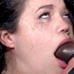 Third pic of Cute teen Yhivi bound with rope & gagged on cock & strapon in BDSM 3some