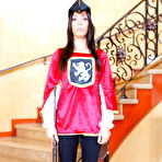 First pic of Rachel Starr strips off medieval guard uniform and flaunts naked