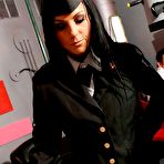 First pic of Hot babe with huge tits Brenda Black stripped to stockings and fucked