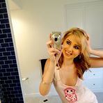 First pic of Sexy babe Molly Bennett stripping in the bath and picturing herself