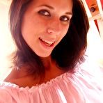 First pic of Attractive brunette chick with tiny tits stripping and picturing herself