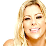 Fourth pic of Beautiful blonde wife Alexis Fawx gets on her knees to dispense blowjob