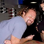 First pic of Dazzling MILF in fishnet bodystocking Alexis Fawx fucked in the bar