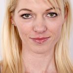 First pic of Blonde amateur Veronika gets totally naked before a close-up of her pussy