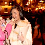 First pic of Young girls are invited indoors by an older woman for a lesbian threesome