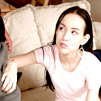 First pic of Asian amateur Amai Liu taking cumshot on innocent face after hardcore sex