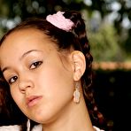 Second pic of Tiny girl Amai Liv parts her tight pussy during her nude modeling launch