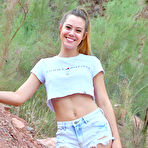 First pic of First timer Avery fingers her asshole after going for a jog in cutoff shorts