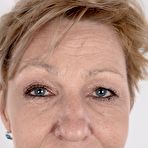 First pic of Older mature granny Milena stripping to display her aged body in porn tryout