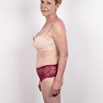 Second pic of Older mature granny Milena stripping to display her aged body in porn tryout