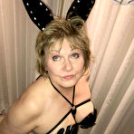 First pic of Mature woman Busty Bliss models cosplay attire prior to a POV blowjob