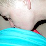 First pic of Mature woman with short hair Tiffany Pearl eats cum after having sex