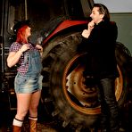 First pic of Redhead BBW Loz Lorrimar gets fucked in the ass inside a farm outbuilding