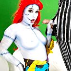 Third pic of Amateur chick Joanna Angel and guy don creepy cosplay outfits before fucking