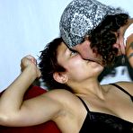 First pic of Indian MILF with short hair has sexual intercourse with a Caucasian man