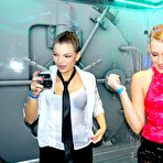 Fourth pic of Lesbians get soaking wet while dancing at a club during a sprinkler breakdown