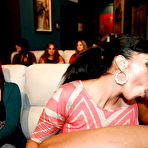 Third pic of Stunning latina babes with big boobs giving interracial blowjobs