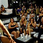 First pic of Interracial party with clothed chicks, who love cum in their mouths