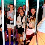 First pic of Party girls suck cock and participate in lesbian sex inside a club