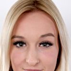 First pic of Blonde teen Karolina takes a seat for a close-up of her shaved vagina