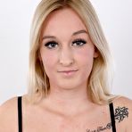 Second pic of Blonde teen Karolina takes a seat for a close-up of her shaved vagina